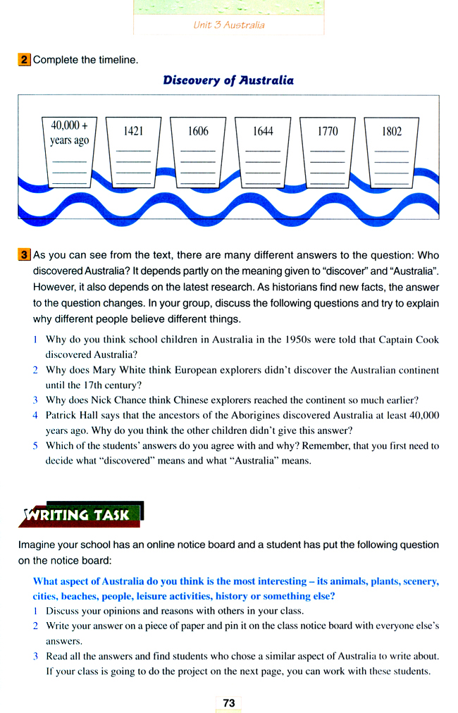 人教版高三英语选修9电子课本Unit 3 Australia(第73页)