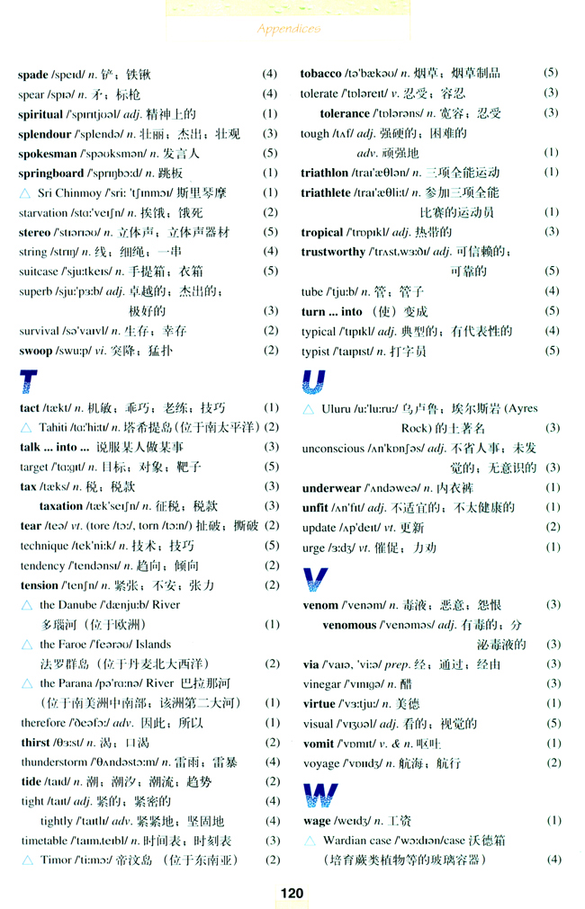 人教版高三英语选修9电子课本vocabulary(第120页)