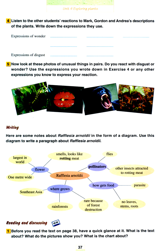 人教版高三英语选修9电子课本Unit 4 Exploring plants(第37页)