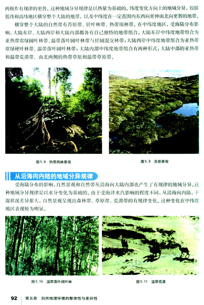 第二节 自然地理环境的差异性(第92页)