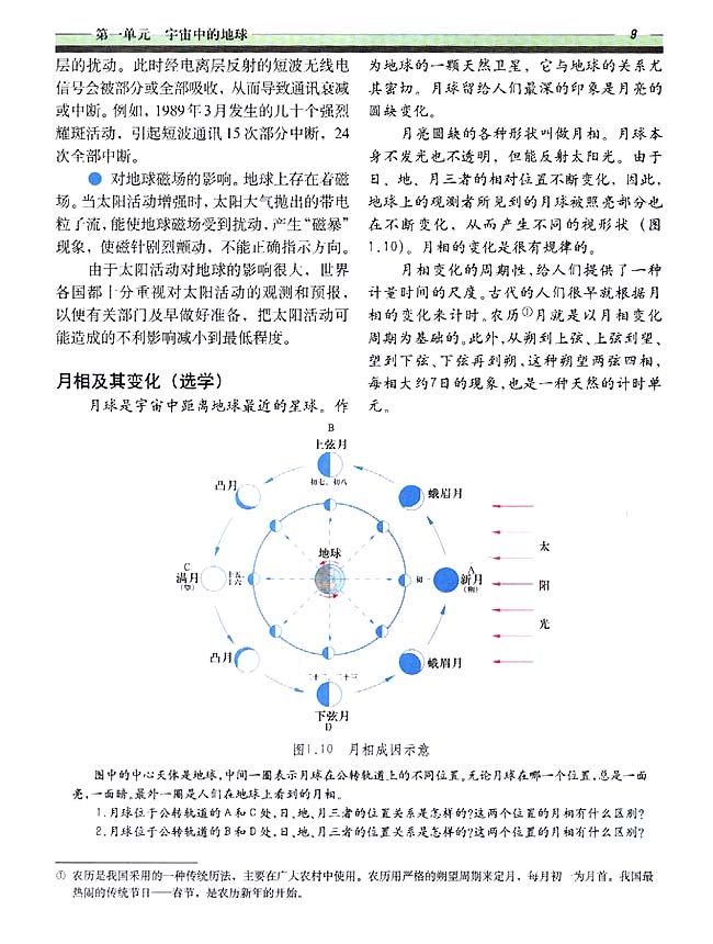 1．2 太阳、月球与地球的关系(第9页)