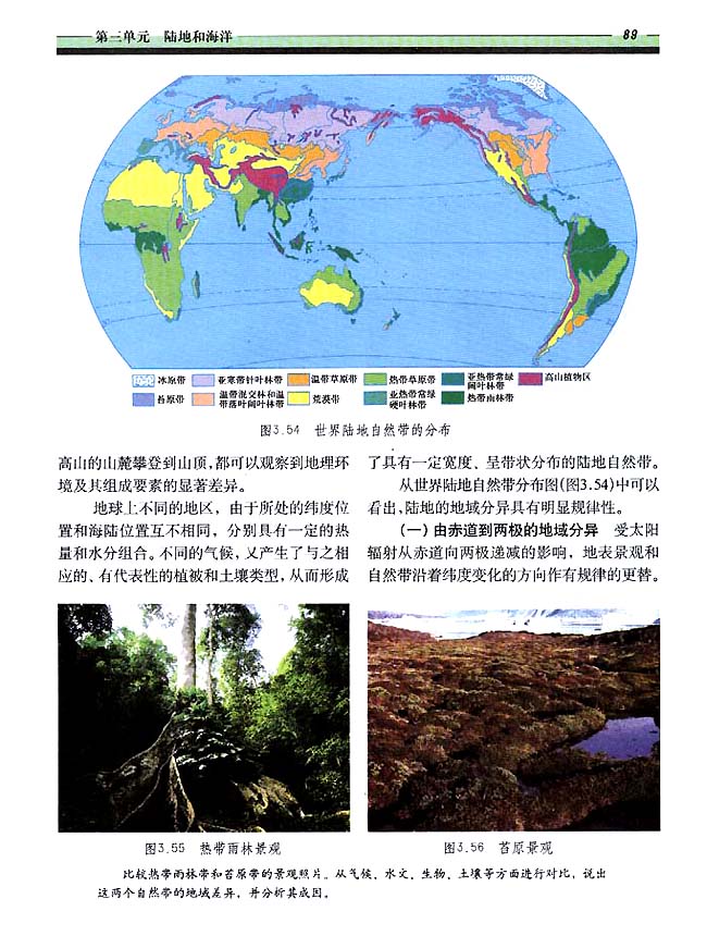 3．8 地理环境的整体性和差异性(第89页)