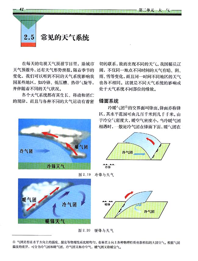 2．5 常见的天气系统(第42页)