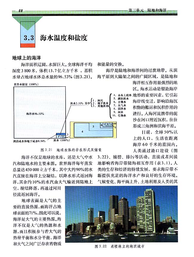 3．3 海水温度和盐度(第68页)