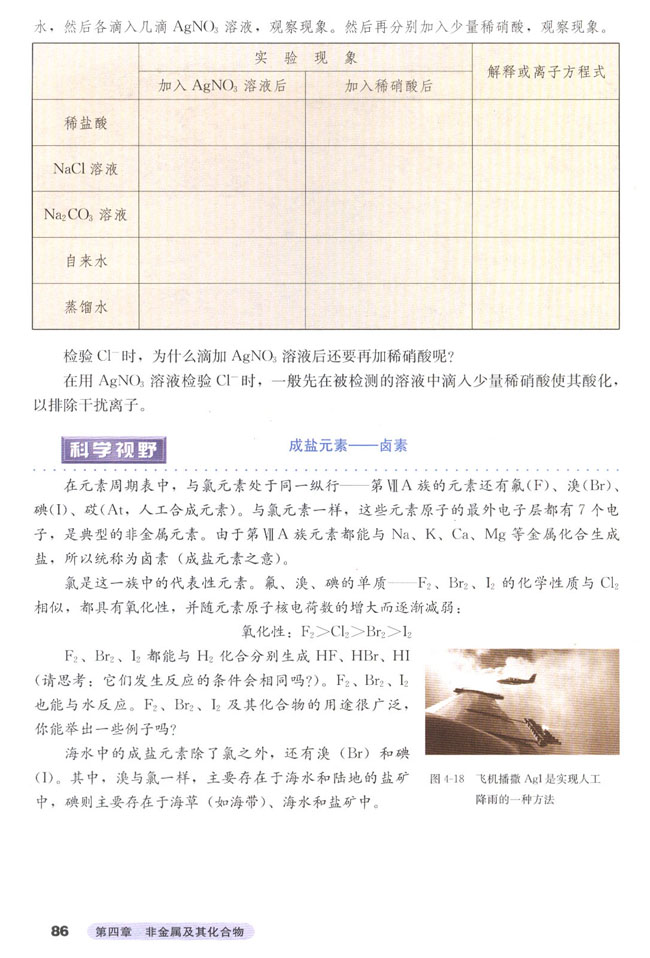 第二节 富集在海水中的元素――氯(第86页)