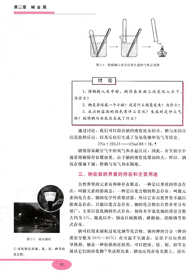 第二章 碱金属  第一节 钠(第30页)