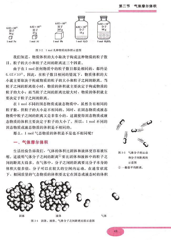第二节 气体摩尔体积(第49页)