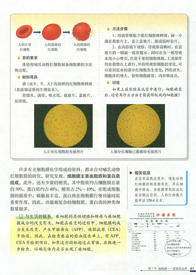 第1节 细胞膜──系统的边界(第41页)