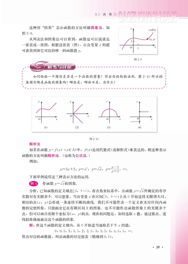 2.1.2 函数的表示方法(第40页)