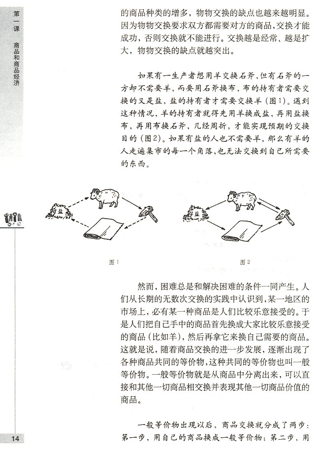 第二节 货币 货币的产生和本质(第14页)