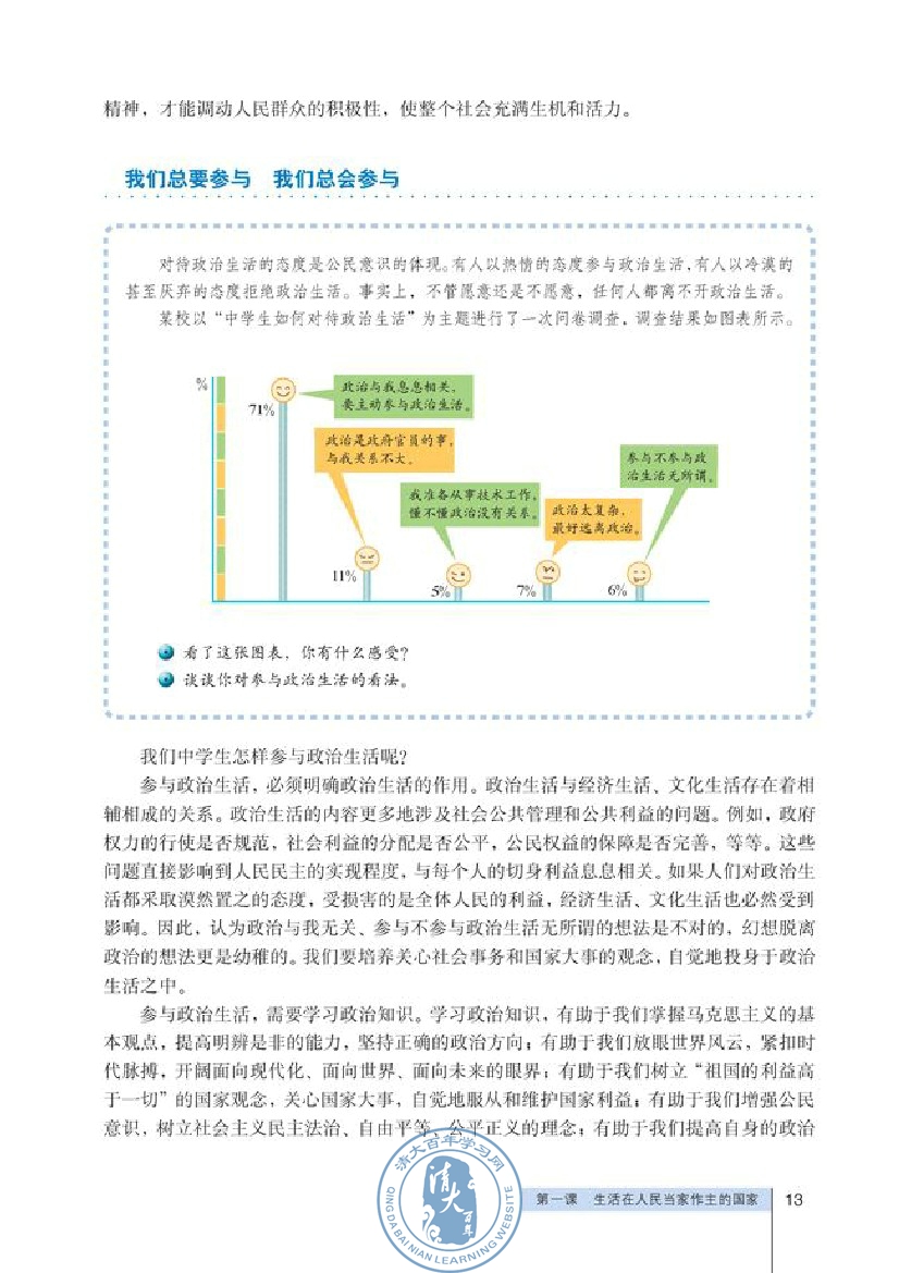 政治生活：自觉参与(第13页)