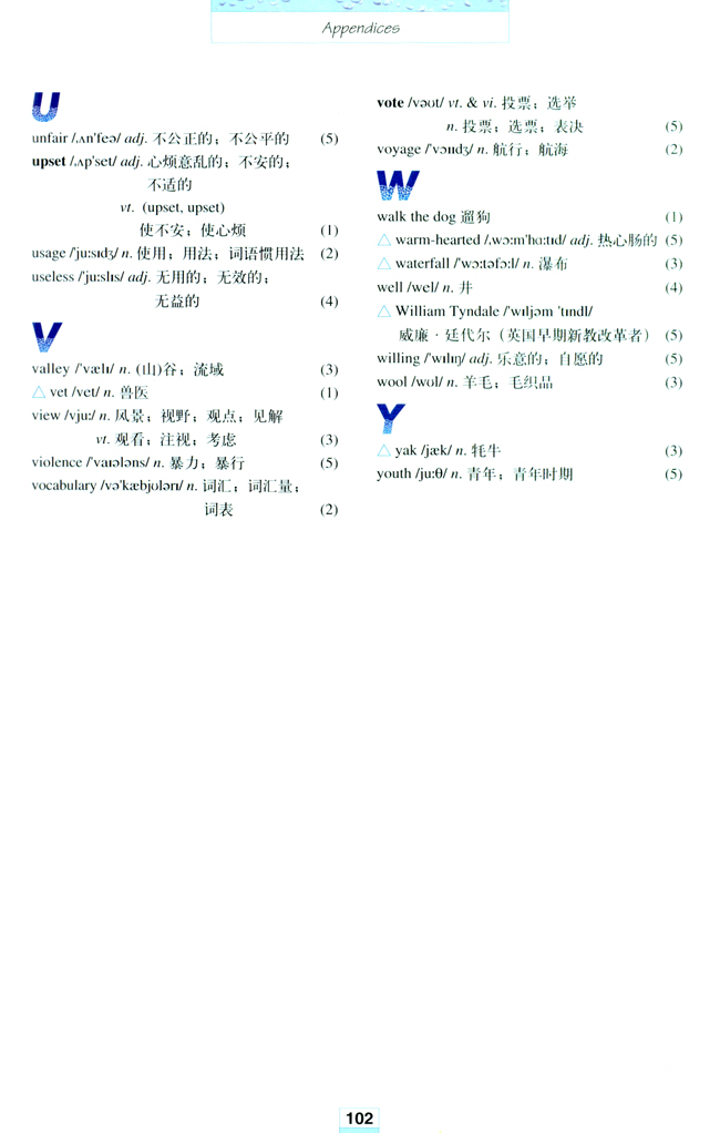Vocabulary(第102页)