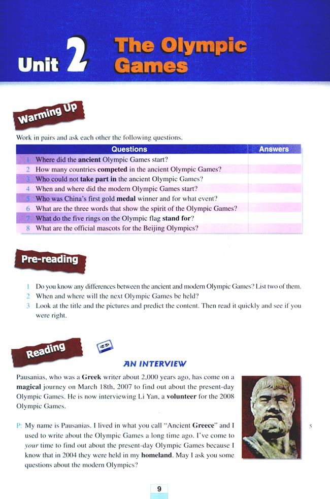 Unit 2 The Olympic Games(第9页)
