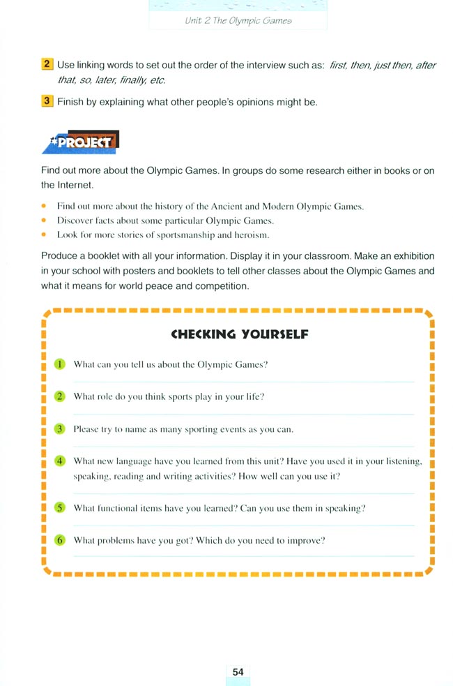 Unit 2 The Olympic Games(第54页)