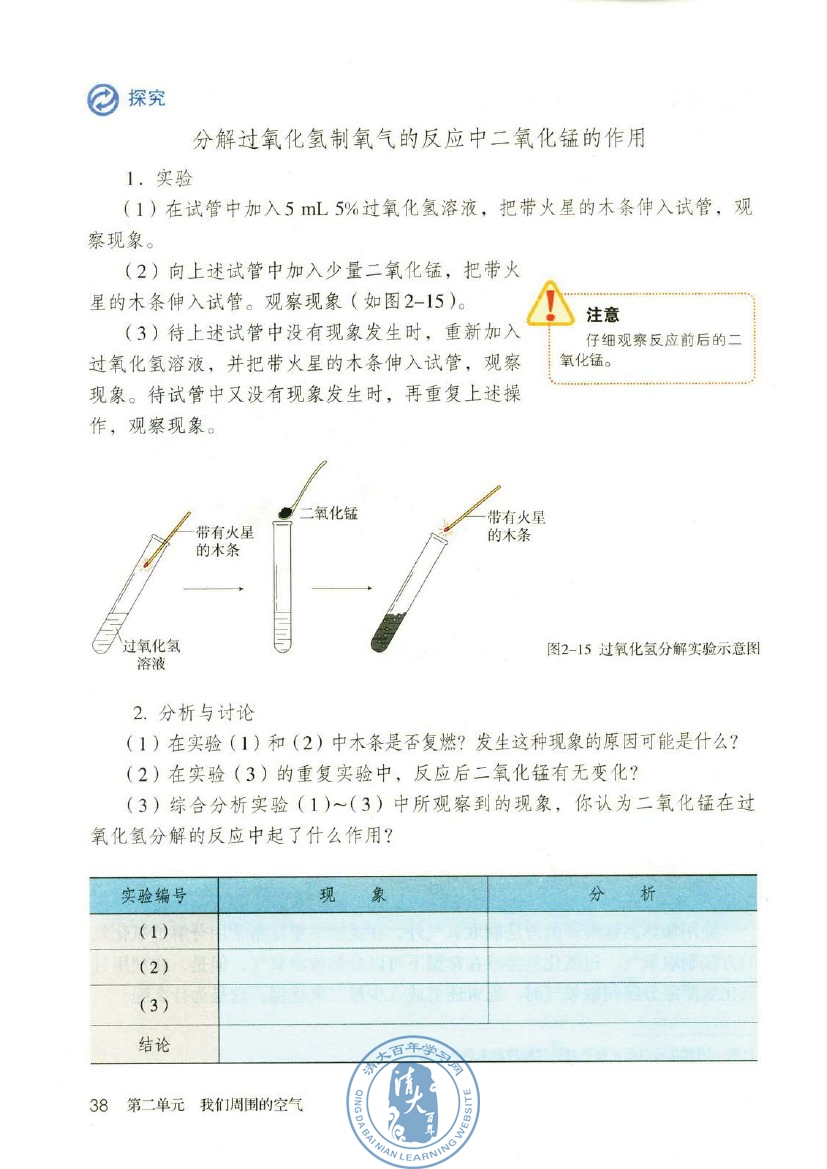 课题3 制取氧气(第38页)