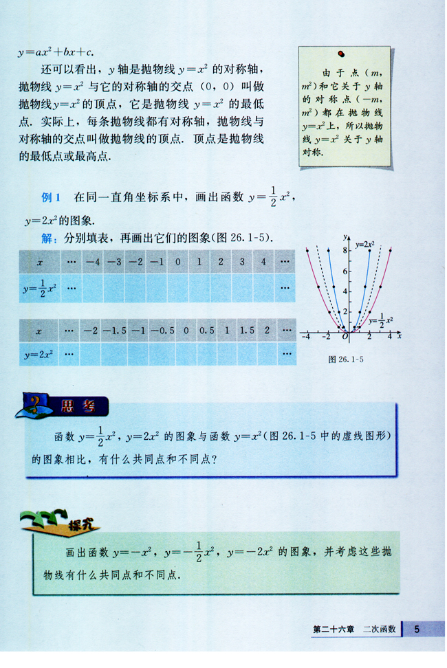 26.1 二次函数及其图象(第5页)