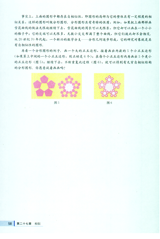 观察与猜想 奇妙的分形图形(第58页)
