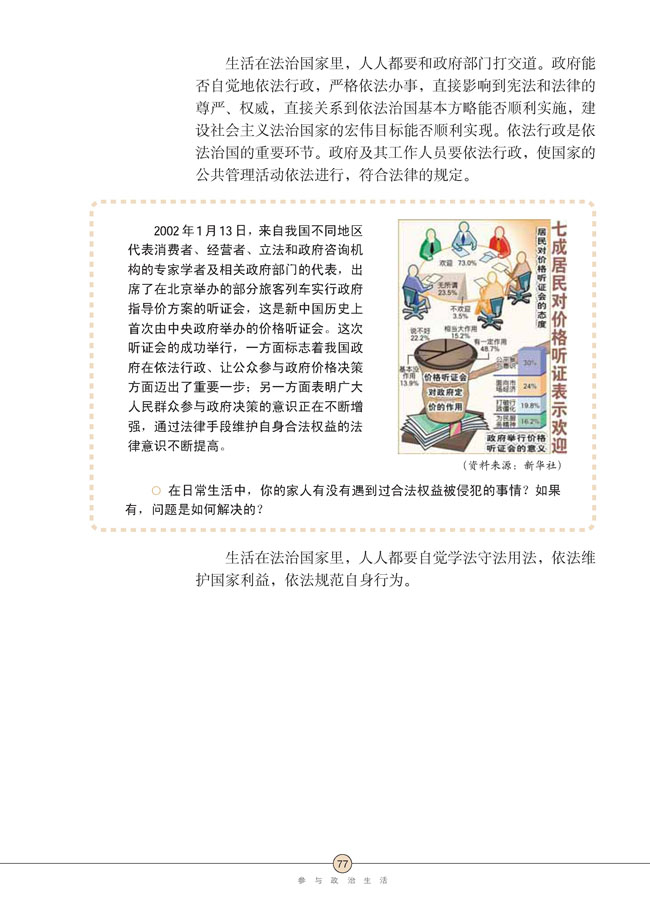 第六课 参与政治生活(第77页)