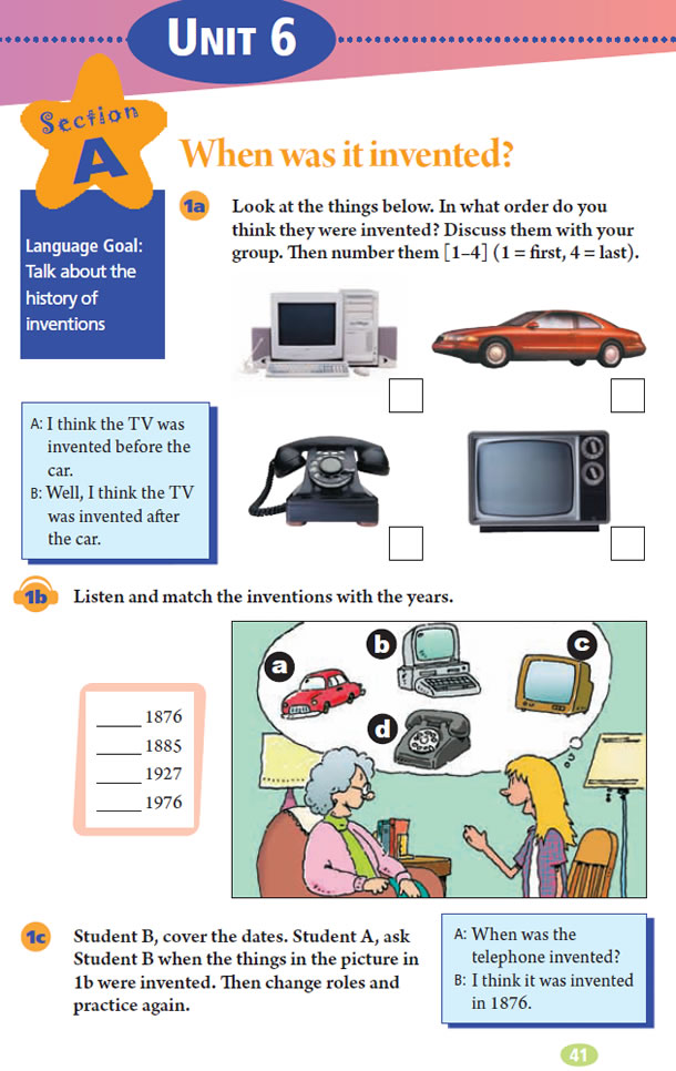 Unit 6 When was it invented?(第41页)