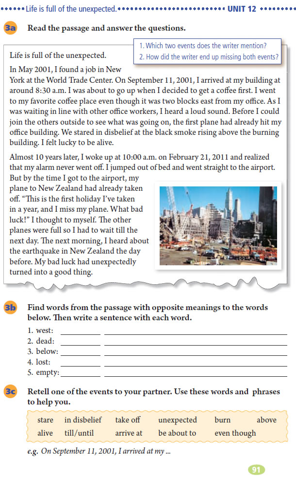 Unit 12 Life is full of the unexpected.(第91页)