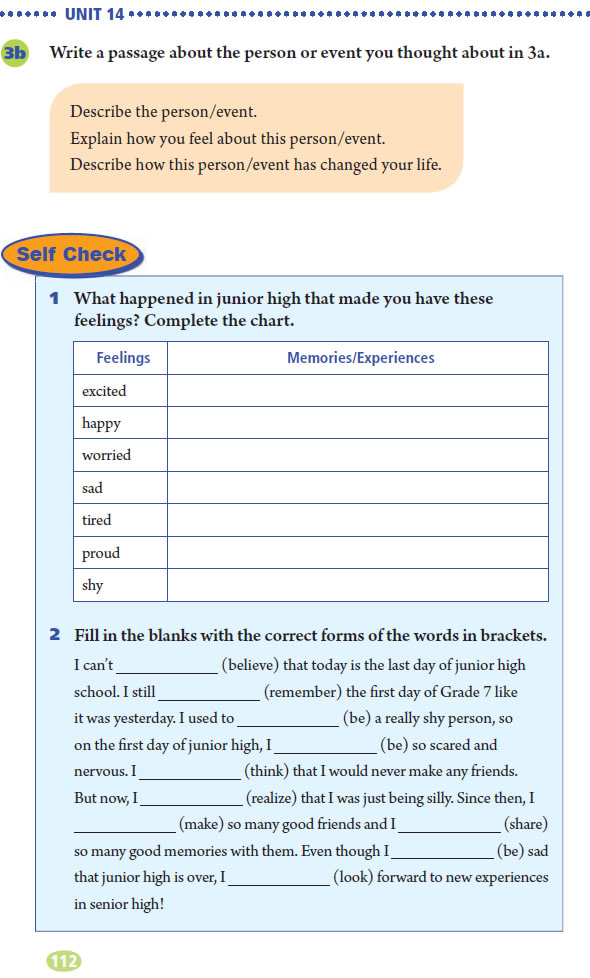 Unit 14 I remember meeting all of you in Grade 7.(第112页)