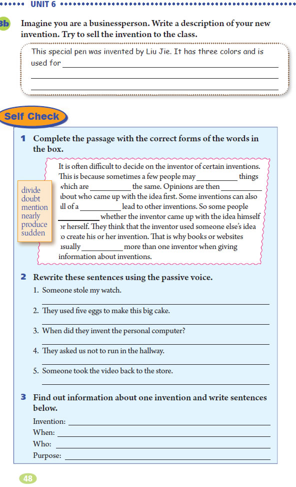 Unit 6 When was it invented?(第48页)