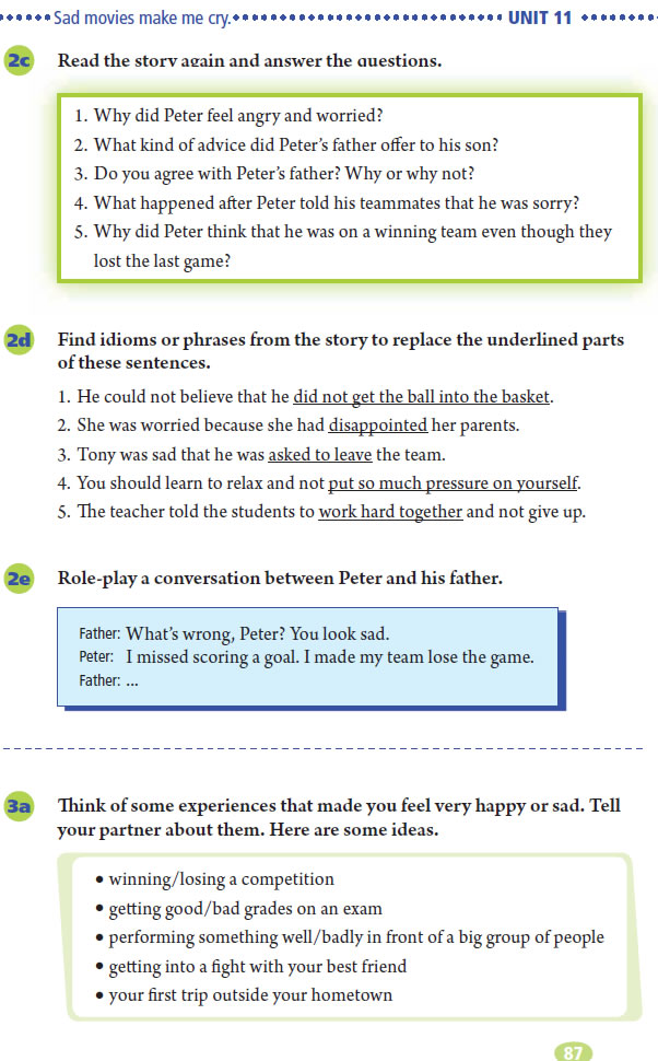 Unit 11 Sad movies make me cry.(第87页)