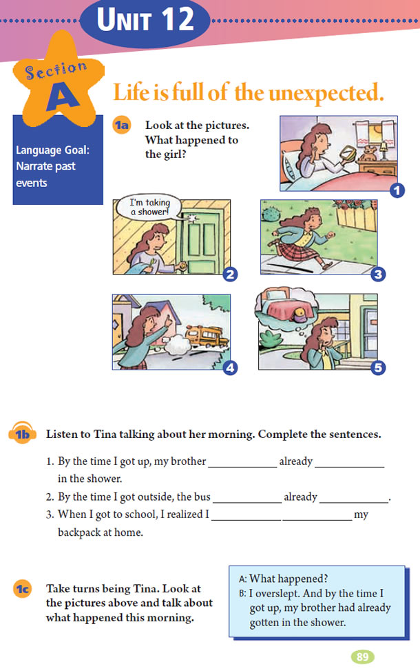 Unit 12 Life is full of the unexpected.(第89页)