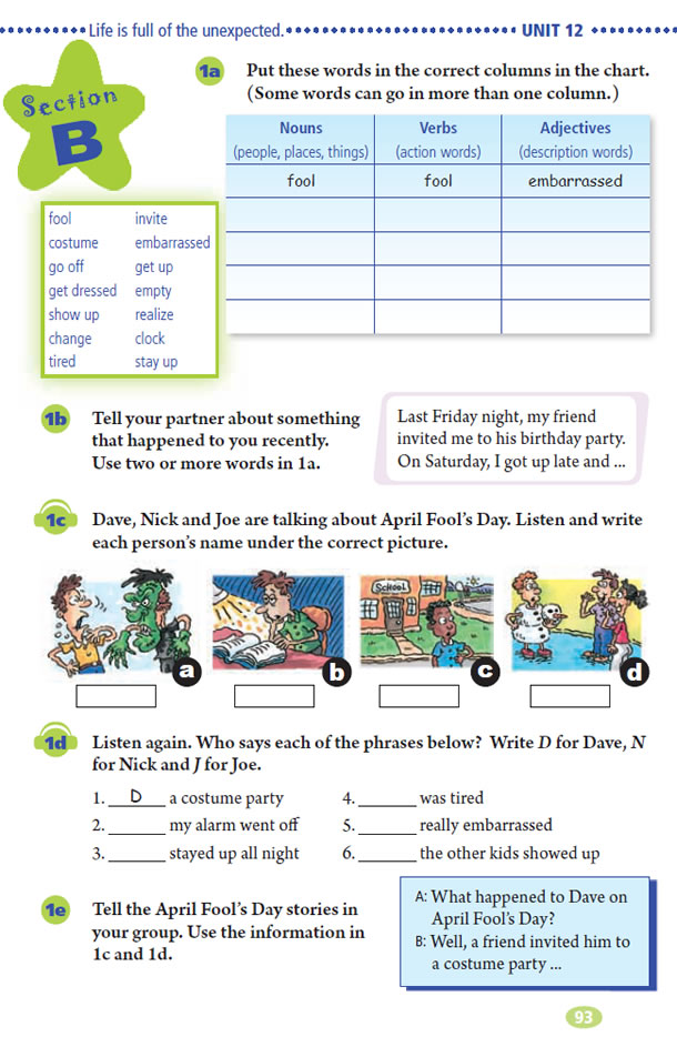 Unit 12 Life is full of the unexpected.(第93页)