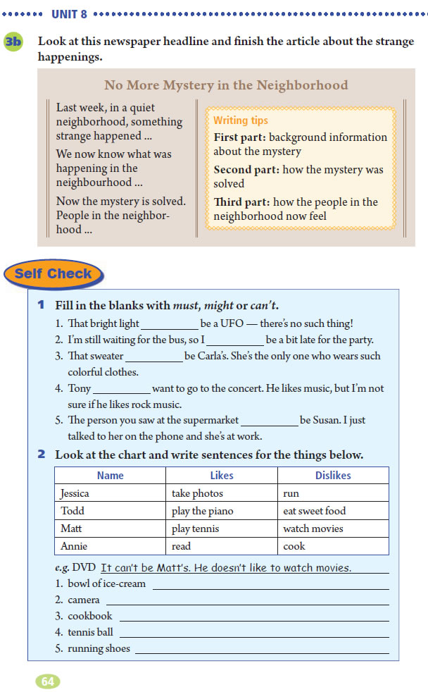 Unit 8 It must belong to Carla.(第64页)
