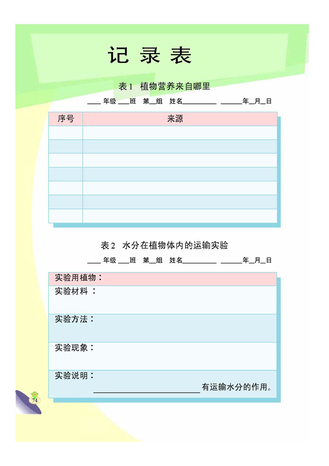 记录表(第74页)