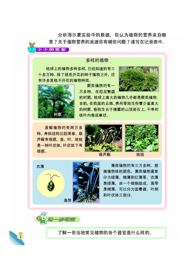 1 植物的器官和营养(第9页)