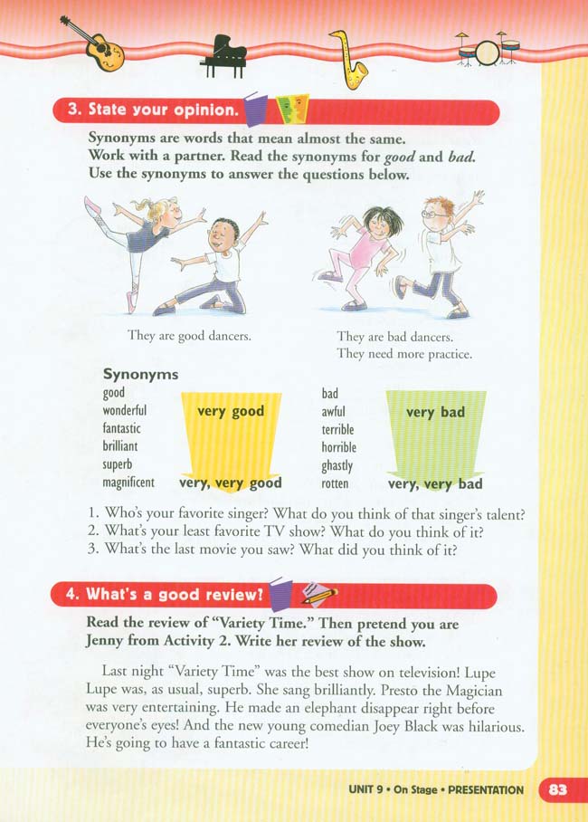 Unit 9 On Stage(第83页)