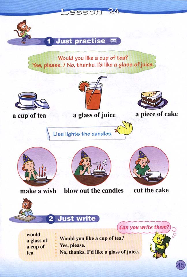 Unit 4 Will you come to my birthday party? Lesson 19(第45页)