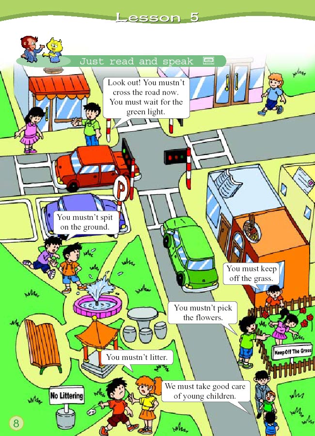 Unit 1 You should obey the rules. Lesson 1(第8页)