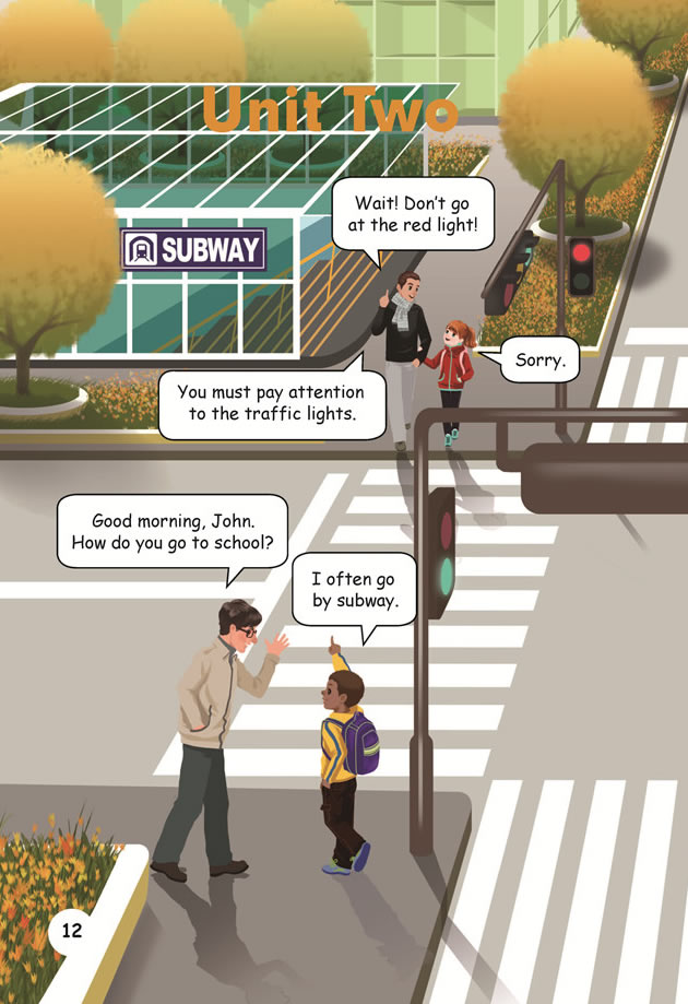Unit 2 Ways to go to school(第12页)
