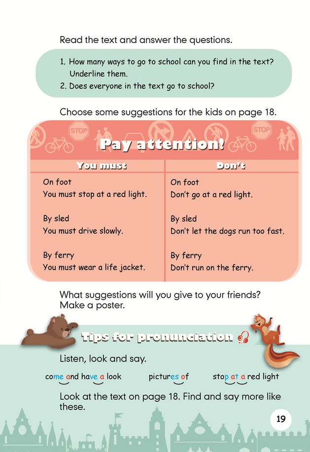 Unit 2 Ways to go to school(第19页)