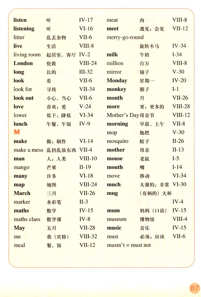 Vocabulary(第87页)
