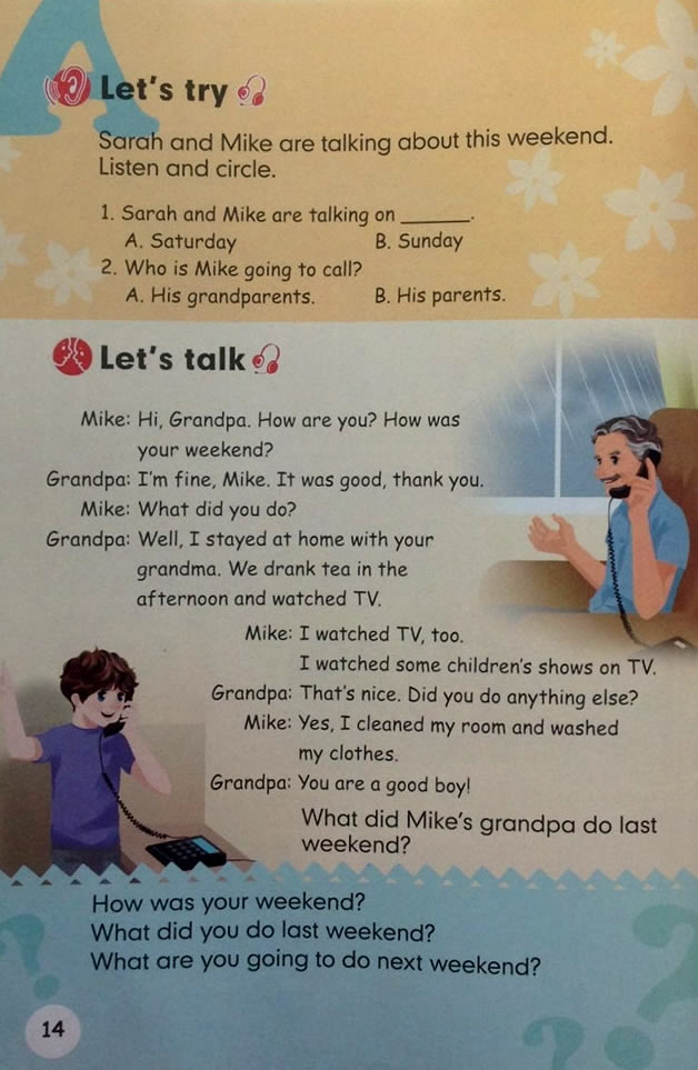 Unit 2 Last weekend(第14页)