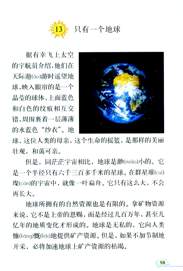 13 只有一个地球(第59页)