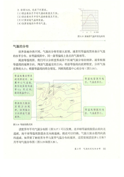 第二节 气温的变化与分布(第55页)