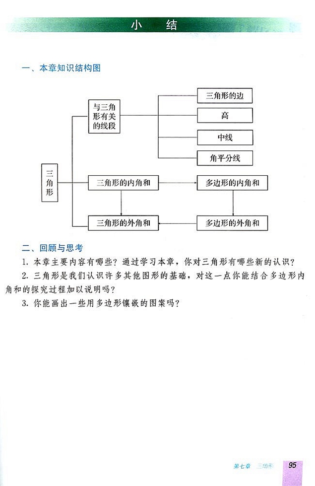 7.3 多边形及其内角和(第94页)