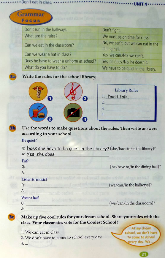 4 Don’t eatin class.(第21页)