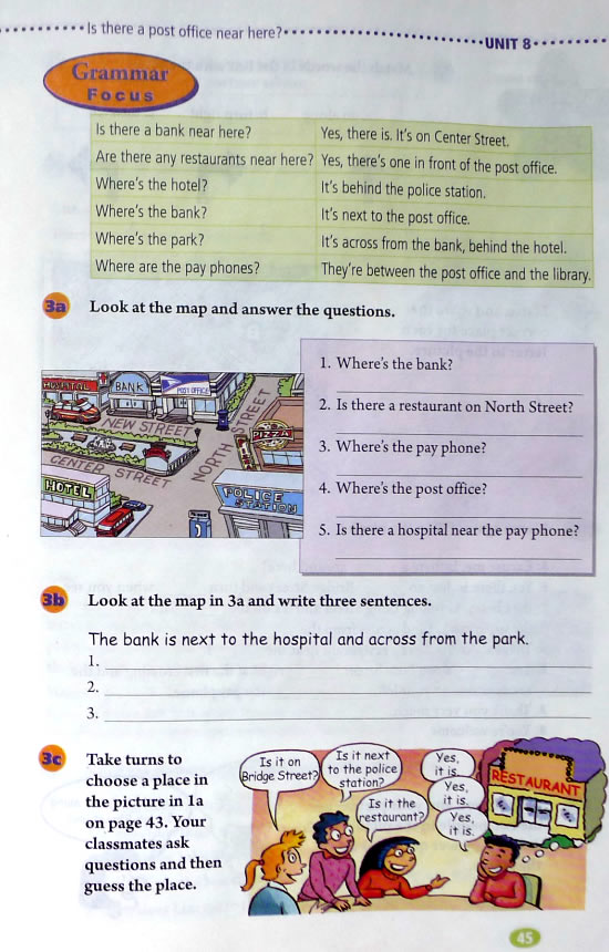 8 Is there a post office near here?(第45页)