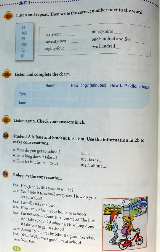 3 How do youget to school?(第14页)