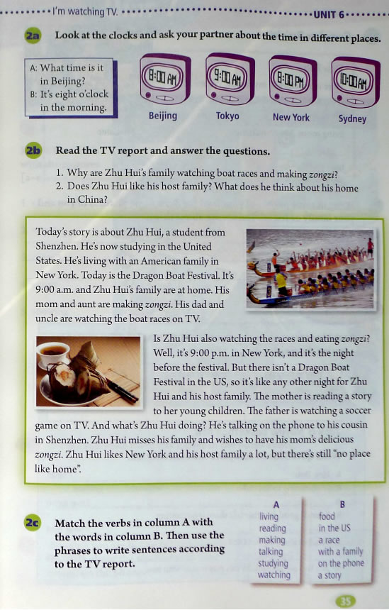 6 I’m watching TV.(第35页)