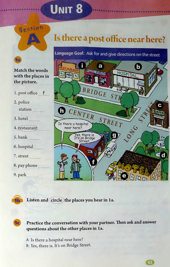 8 Is there a post office near here?(第43页)