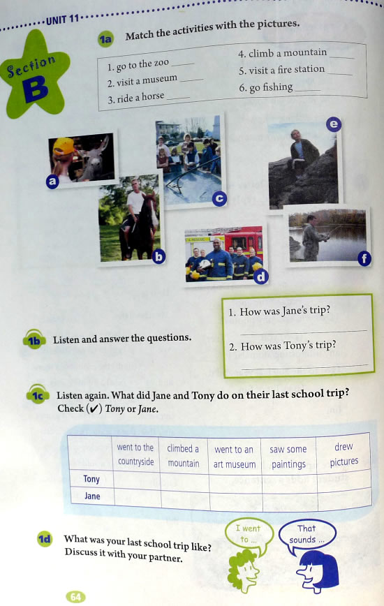 11 How was yourschool trip?(第64页)