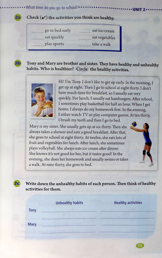 2 What timedo you go toschool?(第11页)