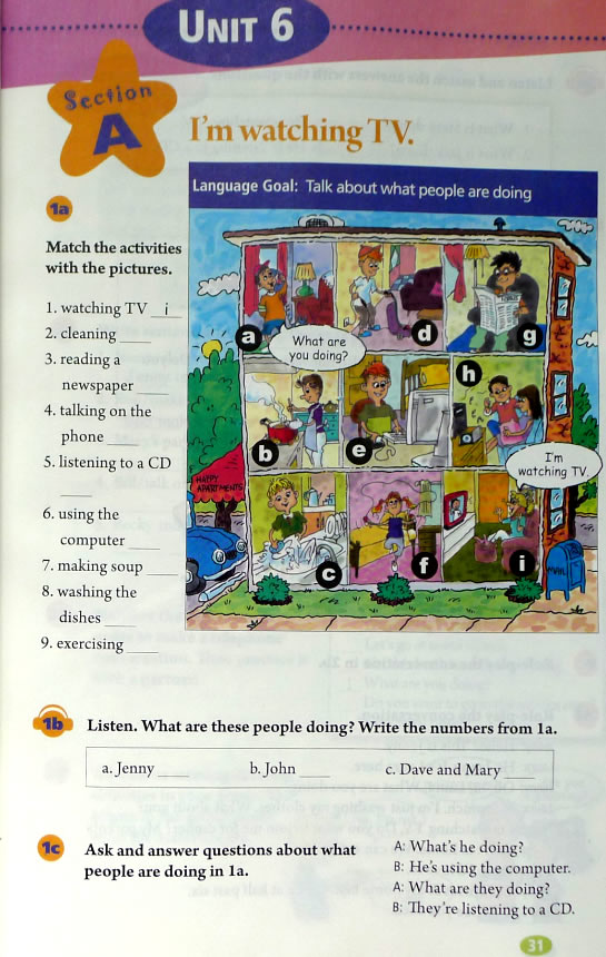 6 I’m watching TV.(第31页)